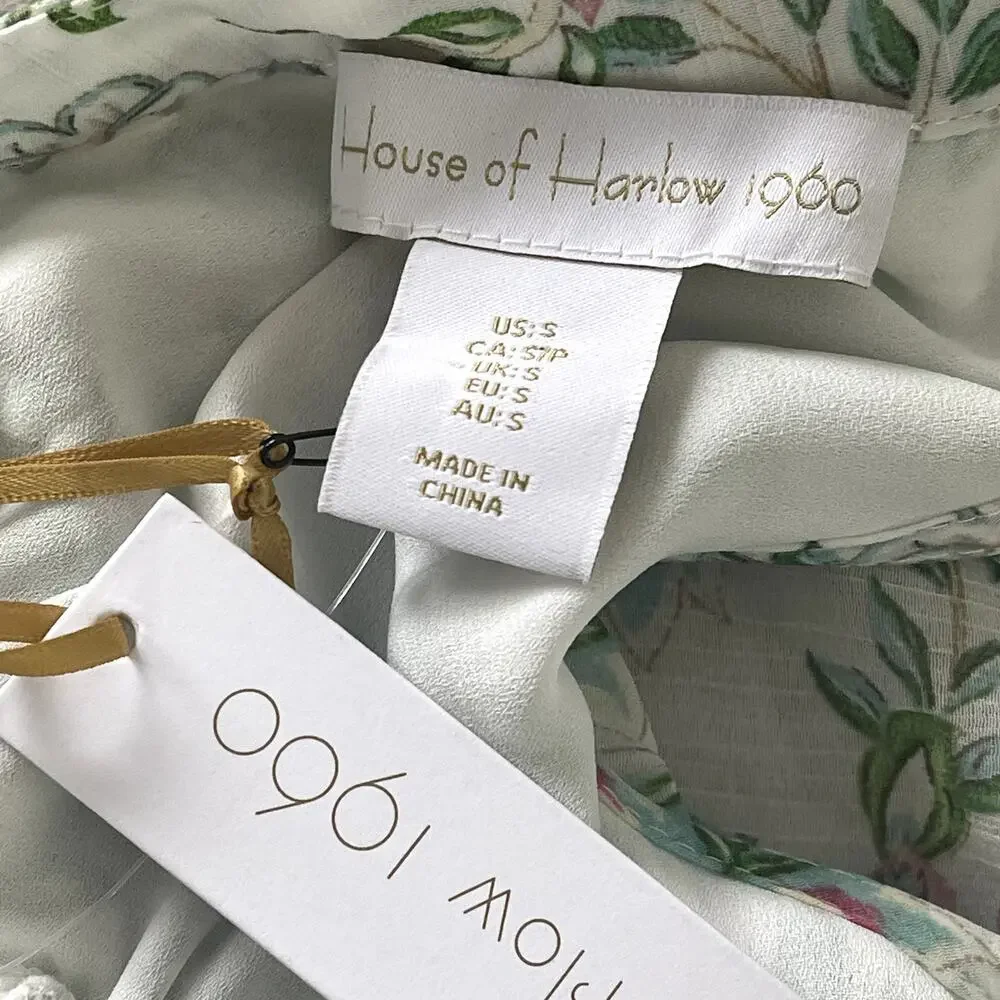 HOUSE OF HARLOW 1960 Tiered Chiffon Maxi Dress Small NWT‎